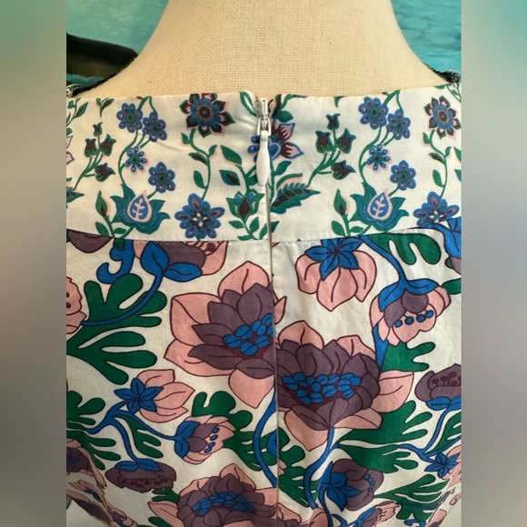 Boden Contrast Print V Neck Dress Size 12 - Picture 7 of 12